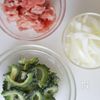 栄養たっぷり◎豚肉とゴーヤのふわふわ卵スープの工程1