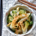 【味付け1つ】無限に食べれる♪きゅうりと竹輪の昆布茶漬け♪
