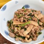 高野豆腐とにらの甘辛そぼろ【作り置き】