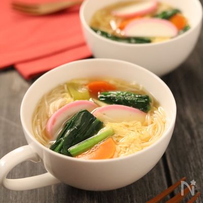 【かき玉にゅう麺】5分！麺はそのまま入れるだけ♪