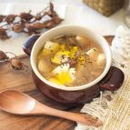 包丁いらずで10分！なめこと豆腐のスペイン風ごまスープ