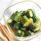 キュウリの甘酢中華漬け～味しみ早！