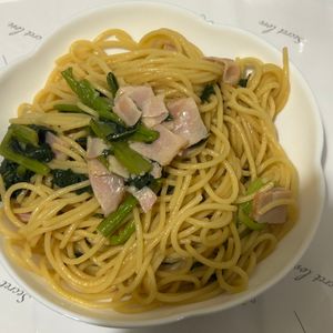 1312673の作ってみた!投稿(エリンギとベーコンのコンソメ醤油パスタ【#レンジ#ランチ】)
