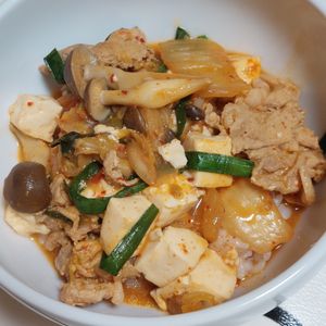 あきぷぅの作ってみた!投稿(5分で完成《チゲ風♡スープご飯》)