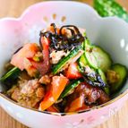 飽きない美味しさ♪♪『きゅうりとトマトのツナ塩昆布和え』
