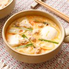 【担々はるさめ豆乳スープ】はるさめが入ってボリューム満点！