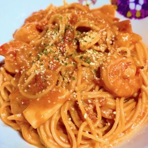 viviの作ってみた!投稿(手軽に♪ワンパン♪ツナのトマトクリームパスタ)