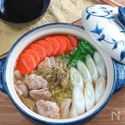 鶏とごま油の旨塩鍋