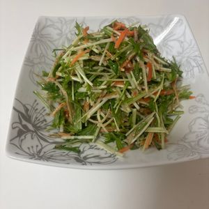 かよたんの作ってみた!投稿(ごぼうと水菜の《居酒屋風♡バリ旨サラダ》)
