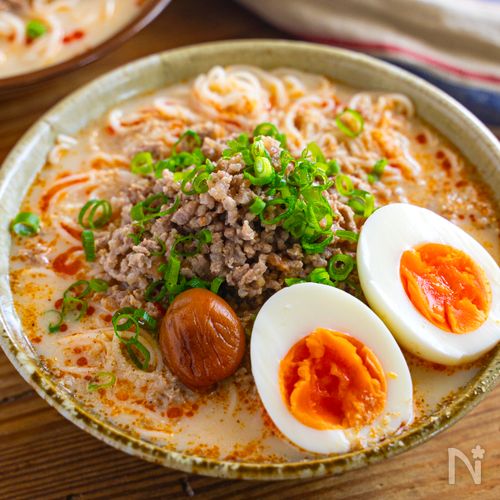 冷やし担々肉そうめん【旨辛さっぱり癖になるそうめん!】