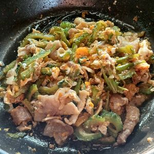 1バーバミーの作ってみた!投稿(さっぱりコク旨！！おかかマヨぽんゴーヤチャンプルー)