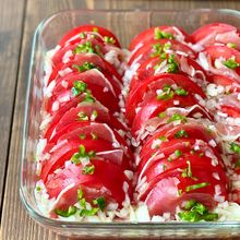 シャリシャリ玉ねぎとトマトの中華風マリネ