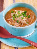 煮るだけ5分♪『豚肉ともやしのコクうま♡韓国風とろみスープ』