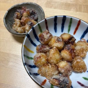 ぴの作ってみた!投稿(【たこの唐揚げ】揚げ焼きでカラッと♡最高に嬉しいおつまみ！)