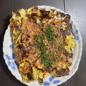 983263の作ってみた!投稿(ふんわり♪米粉のお好み焼き【フライパン】)