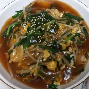 milkの作ってみた!投稿(行列のできる中華屋さんの😋もやしニラ玉あんかけ🤩💖)