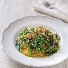 菜の花とカリカリパン粉の香ばしパスタ