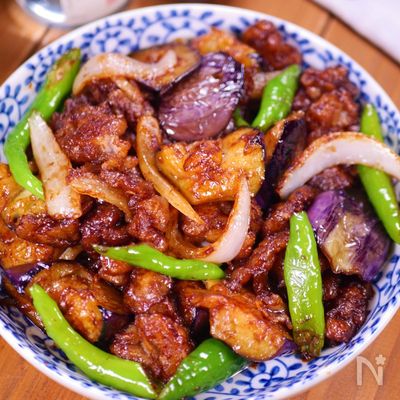 豚肉となすの田楽味噌炒め✨江戸時代のグルメの味がする～🤤