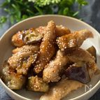 このタレ病みつき！ささみと茄子の甘酢ごまダレ
