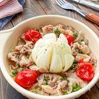 【レンジだけ】丸ごと真白の♪豚ばらトマトと白だしバター