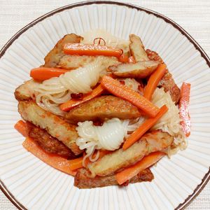 よっこの作ってみた!投稿(【野菜天としらたきのやさしい煮物】煮込み5分♡)
