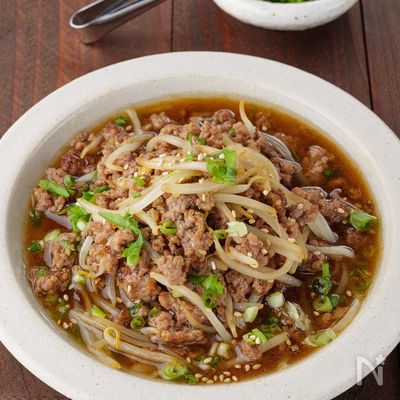 シンプルだけどめちゃ旨い!豚ひきもやしの中華風甘酢あん