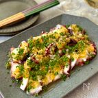 タコのカルパッチョ　玉ねぎソース