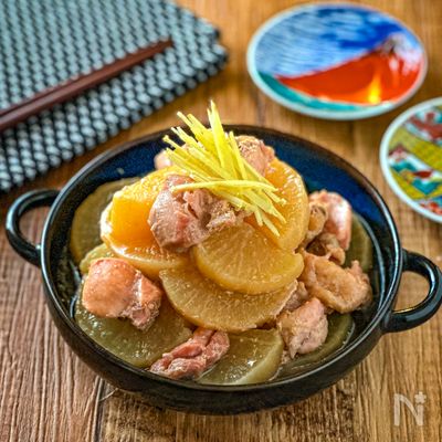 下味冷凍5分☆【一発で味しみしみ鶏大根】