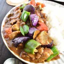 【なす大量消費】なすとピーマンのスピードカレー