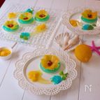 ハイビスカスが咲く☆ブルーハワイパンナコッタ