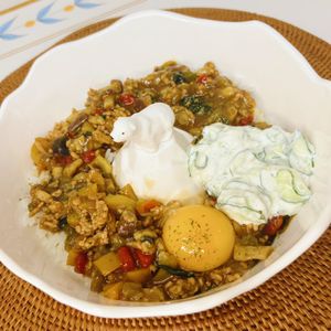 タツノオトシゴの作ってみた!投稿(簡単コク深！なすとひき肉のキーマカレー)