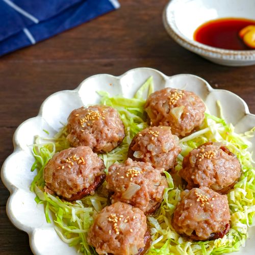 レンジで簡単！しいたけの焼売風肉詰め