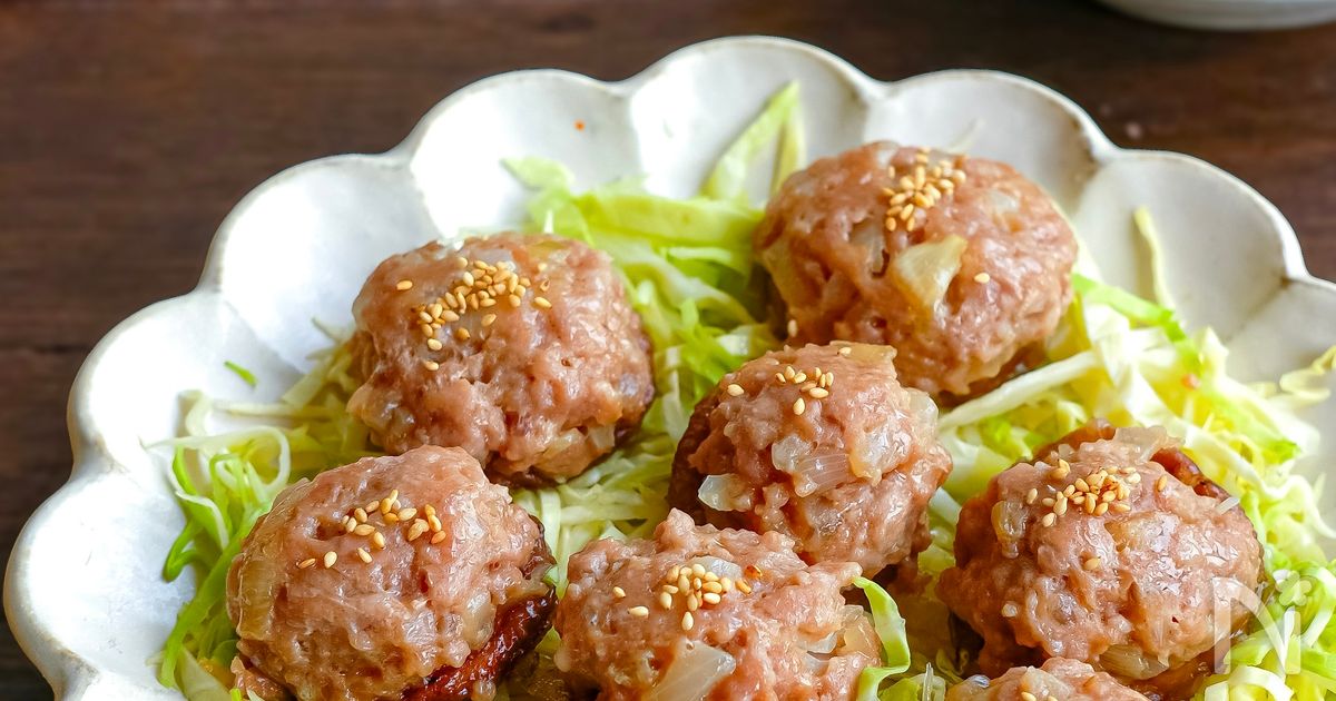 レンジで簡単！しいたけの焼売風肉詰め