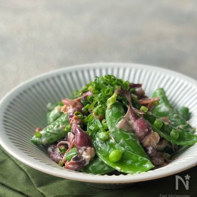簡単!*スナップえんどうとホタルイカの塩麹マヨサラダ*