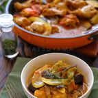 フライパンで！＊手羽元と夏野菜の無水カレー煮込み＊