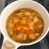 【ふわふわ鶏団子と卵の旨だしキムチスープ】包丁まな板不要！の工程2