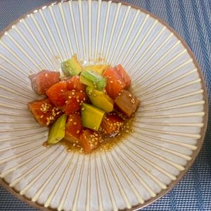 usaの作ってみた!投稿(【5分でできる】ごま油香るサーモンポキ)