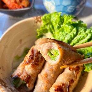 미키の作ってみた!投稿(ししとうとチーズの豚肉巻き)