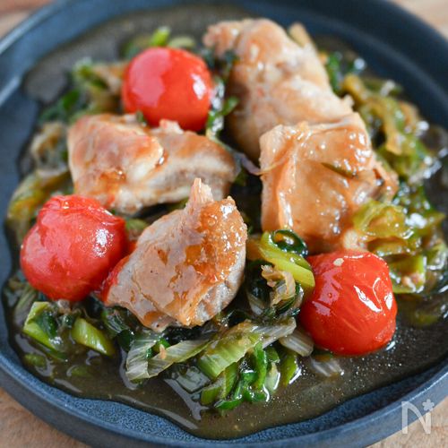 がっつり食べよう！鶏肉と長ネギの甘辛炒め
