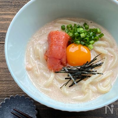 電子レンジで簡単！とろ〜り明太子くりーむうどん