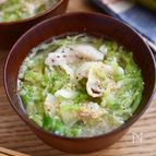 ＼10分で大満足／豚キャベツのごま味噌スープ