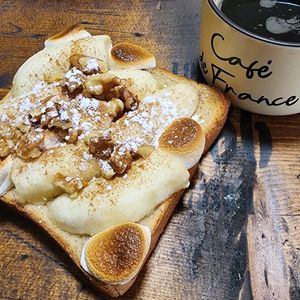 ナムディの作ってみた!投稿(とろ〜りとろける♡マシュマロバナナトースト♡)