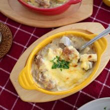 フライパン１つ！鶏肉と蓮根のグラタン