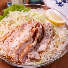 鶏ももネギ塩チャーシュー素麺✨夏のさっぱりネギ塩レモン味🤩