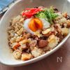 【業スー】男子ウケ抜群！とろ〜り♡温玉乗せ煮豚ガーリック炒飯