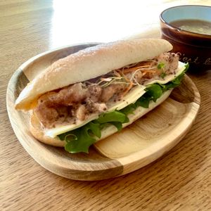グリーンラテの作ってみた!投稿(驚くほどしっとり♡鶏むねマヨマスタード和え)