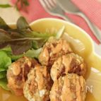 春のお弁当に✿オーロラソースと相性抜群!キャベチーズバーグ