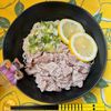 しめかずの作ってみた!投稿(ごま油香るぶっかけ!【ネギ塩レモンの豚しゃぶそうめん】)