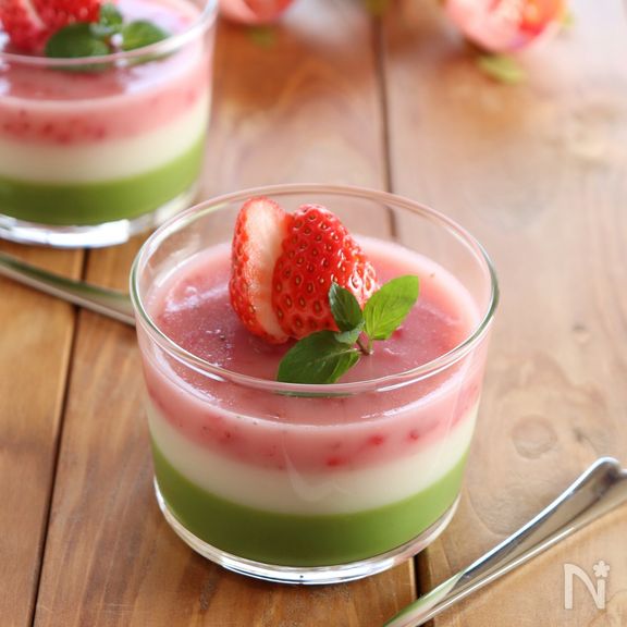 3色の甘酒ゼリー