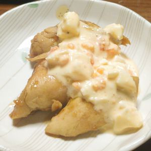 viviの作ってみた!投稿(タルタルソースがけささみのカレー照り焼き)